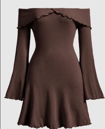 Off-Shoulder Sleeve Dress